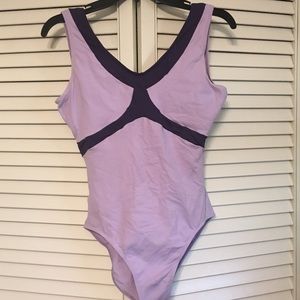 Natalie Couture Lavender tank leotard/bodysuit